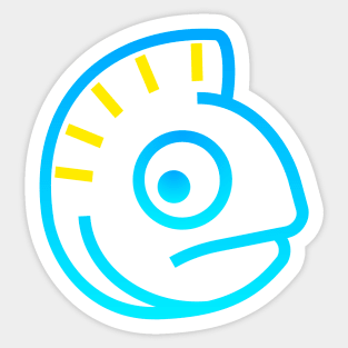 Funny King Fish Sticker